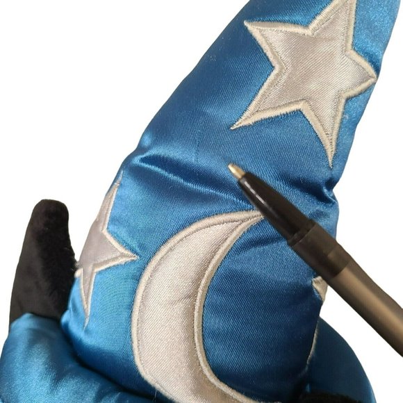 The Disney Store Sorcerer Mickey Mouse Plush Fantasia Blue Hat Red Cloak 22" Tal - Picture 3 of 11